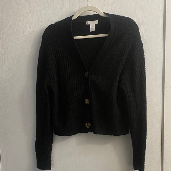 H&M Black Women's Cardigan with Button Detail - Picture 1 of 4